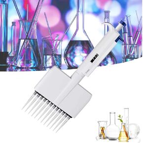 Multi-Channel Pipettor Controller, 8 Channels Pipette, 0.5ul-300ul Volume Range Multi-Channel Accurate Sampling,Manual Digital Adjustable Micropipette,5-50ul in Saudi Arabia