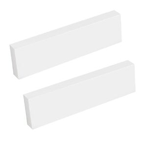 2 PCS HDPE Plastic Block 12" x 3" x 1", White Polyethylene Solid Tapping Block, Nylon Plastic Rectangular Solid Bar for DIY Projects Home Floor Improvement Prototyping in Kuwait