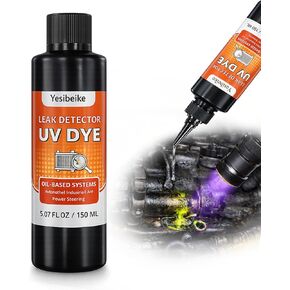 Oil-Based UV Leak Detection Dye 150 ml, for Dirty Engine Oil, Precision Nozzle, Works with Engine Oil, ATF, Fuel & Hydraulic Systems, Low Odor, Tamper-Evident Foil Seal in Kuwait