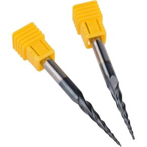 2pcs 2-Flute Tapered Ball Nose End Mills Tungsten Carbide Cutter R0.5D630.575L2F Solid Carbide 6mm End Mills CNC Taper Wood Metal Milling Cutter in Kuwait