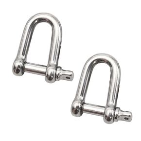 2 Pack 5/16 Inch 304 Stainless Steel Marine Grade Clevis Shackle, Anchor Shackle for Rigging, Traction Steel Wire, Chains Wirerope Lifting - Working Load Limit 1000 lbs (U) in Kuwait