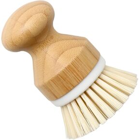 Premium Bamboo Dish Scrub Brush Eco-Friendly & Heavy-Duty Kitchen Cleaning Tool with Durable Natural Bristles, Ergonomic Wooden Handle for Effortless Dishwashing & Surface Scrubbing in Kuwait