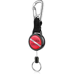Scuba Diving Retractor, Dive Gear Retractor with Retractable Tether, Snap Clip, Split Ring, Quick-Release Extension for Diving in Kuwait