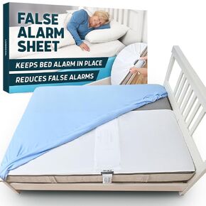 Lunderg False Alarm Bed Sheet - Compatible with Lunderg Early-Alert & Basic Bed Alarms for Elderly Sensor Pads - Reduce False Alerts & Prevents Sensor Pad Movement - Easy to Use & Soft Fabric in Kuwait