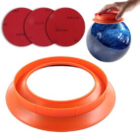 حامل سنفرة عالمي لكرات البولينج - يأتي مع 3 وسادات سنفرة (1000/2000/3000) أداة صيانة دقيقة 2 في 1 للتنظيف والتلميع والعرض من أجل تفاعل أفضل (أزرق) in Kuwait