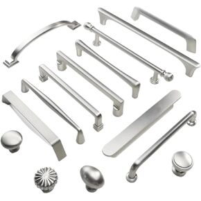 مقبض أثاث فضي لخزائن المطبخ ذات الأدراج ومقابض الأجهزة المنزلية قطعة واحدة (004-Silver-C192mm) in Kuwait