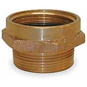 357-1521561, Fire Hose Female/Male Hose Nipple, 1-1/2" FNH X 1-1/2" MNPT, Brass in Kuwait