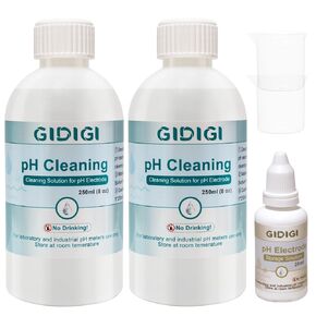 pH Cleaning Solution 250ml*2 and pH Electrode Storage Solution 30ml* 1 for pH Meter Electrode,Conductivity Probe Cleaning Cleanser in Kuwait