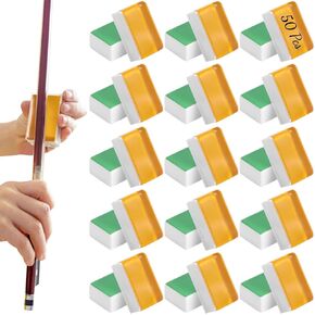 50 PCS Violin Rosin, Light Low-Dust Rosin with Individual Plastic Case, Lasting Smooth Grip Rosin for Bows, Rosin for Violin, Viola, Cello, Bass, Erhu, Clear Sound Tone for Daily Practice in Kuwait