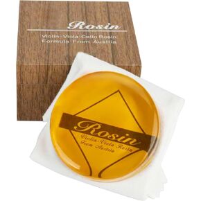 Violin Rosin,Cello Rosin,Round Natural Rosin with Light Low Dust,Excellent Grip,Protective Case for Violin,Viola,Cello (1- Pack Amber) in Kuwait