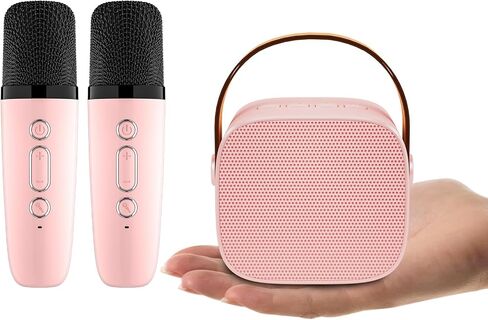 Mini Karaoke Machine, Portable Karaoke Player with 2 Wireless Microphones in Saudi Arabia