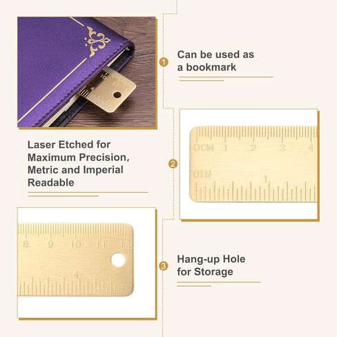 HARFINGTON 3pcs Precision Caliper Ruler 80/100/120mm Brass Sliding Double Scales Straight End Ruler Mini Caliper Measurement Tool for Drawing Measuring in Saudi Arabia