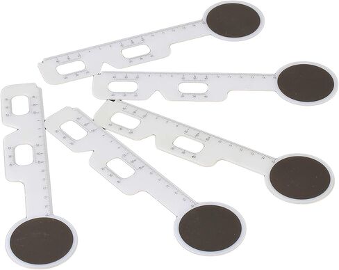 RDEXP Black & White 15cm Plastic Pupil Distance Meter Ruler Eye Ophthalmic Tool Pack of 5 in Saudi Arabia