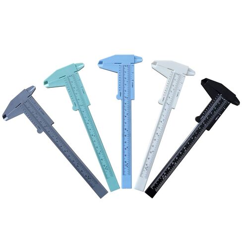 5 PCS Plastic Vernier Caliper Measuring Tool 6 Inch/150mm, Eyebrow Measuring Tool, Brow Mapping Ruler, Metric Millimeter and Inch 2 in 1 in Kuwait