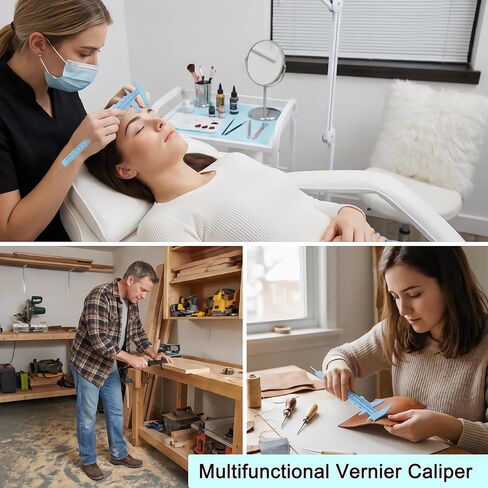 5 PCS Plastic Vernier Caliper Measuring Tool 6 Inch/150mm, Eyebrow Measuring Tool, Brow Mapping Ruler, Metric Millimeter and Inch 2 in 1 in Kuwait