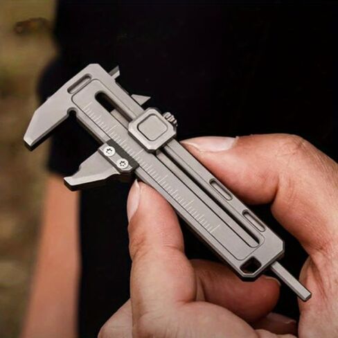 Caliper Measuring Tool,Mini Vernier Caliper, 50mm/1.9in Pocket Ruler Portable Metal Measuring Tool, Traditional Style, No Power Required, Car Turbo Ruler, Zinc Alloy, 0.1mm Accuracy, No Battery Needed in Saudi Arabia