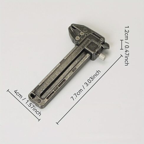 Caliper Measuring Tool,Mini Vernier Caliper, 50mm/1.9in Pocket Ruler Portable Metal Measuring Tool, Traditional Style, No Power Required, Car Turbo Ruler, Zinc Alloy, 0.1mm Accuracy, No Battery Needed in Saudi Arabia
