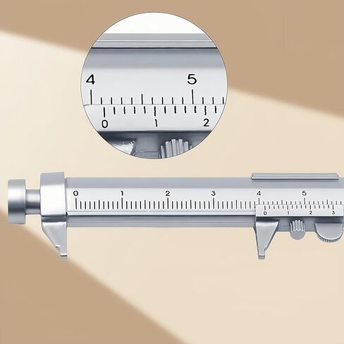 2in 1 Vernier Caliper 0-100mm أداة قلم حبر جاف للرجال والنساء هدايا مهندس عمال الخشب والنجار (2، فضي) in Saudi Arabia