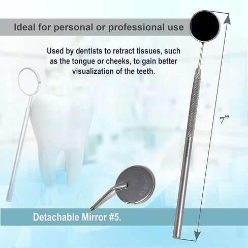 A2Z 9 Pcs Dental Oral Care Instruments Set Includes Extracting Forceps Surgical Root Elevators Mouth Mirror Tweezers Micro Probe Made of Stainless Steel for Optimal Durability in Saudi Arabia