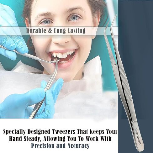 A2Z 9 Pcs Dental Oral Care Instruments Set Includes Extracting Forceps Surgical Root Elevators Mouth Mirror Tweezers Micro Probe Made of Stainless Steel for Optimal Durability in Saudi Arabia