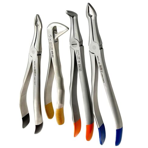 4pc German Premium Extracting Forceps Root Tip Tungsten Carbide Inserts Beak Serrated Dental Tool Dental Instruments (Cynamed) in Saudi Arabia