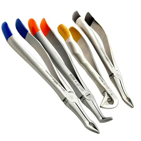 4pc German Premium Extracting Forceps Root Tip Tungsten Carbide Inserts Beak Serrated Dental Tool Dental Instruments (Cynamed) in Saudi Arabia