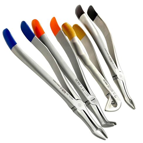 4pc German Premium Extracting Forceps Root Tip Tungsten Carbide Inserts Beak Serrated Dental Tool Dental Instruments (Cynamed) in Saudi Arabia