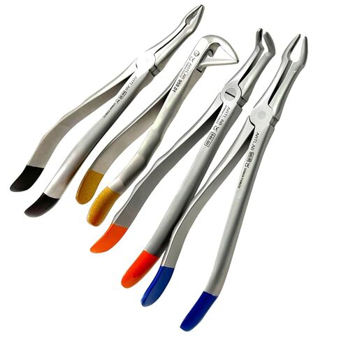 4pc German Premium Extracting Forceps Root Tip Tungsten Carbide Inserts Beak Serrated Dental Tool Dental Instruments (Cynamed) in Saudi Arabia