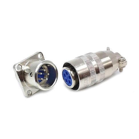 1pc XS12 Industrial Plug and Socket - Quick Push and Pull M12 7-Pin Power Electrical Connector for Aircraft Applications(3pin) in Saudi Arabia