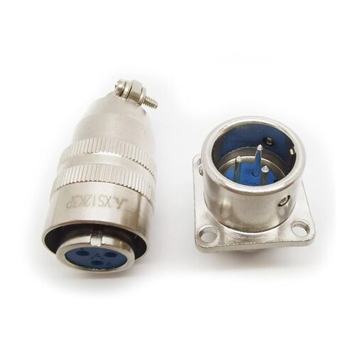 1pc XS12 Industrial Plug and Socket - Quick Push and Pull M12 7-Pin Power Electrical Connector for Aircraft Applications(3pin) in Saudi Arabia