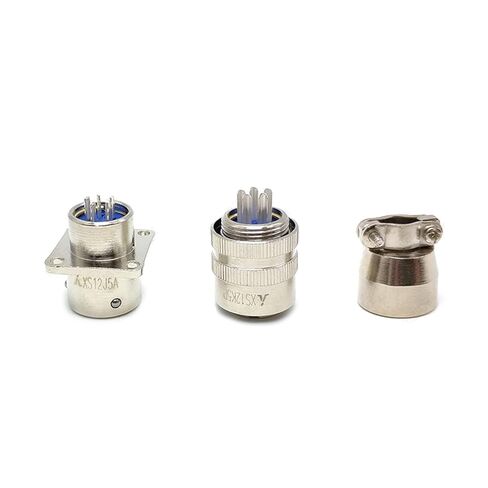 1pc XS12 Industrial Plug and Socket - Quick Push and Pull M12 7-Pin Power Electrical Connector for Aircraft Applications(3pin) in Saudi Arabia