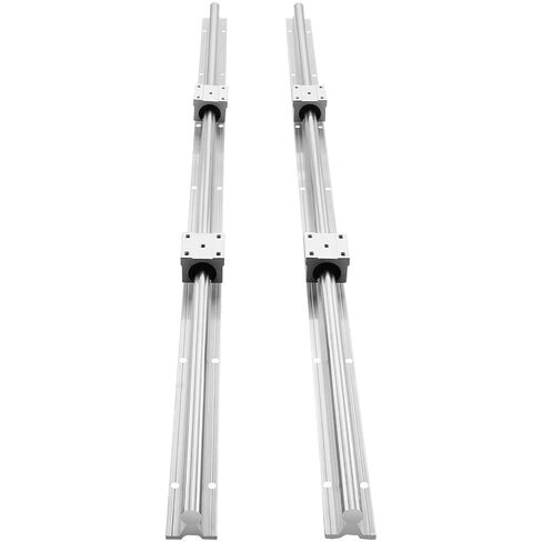2 قطعة حواجز توجيهية خطية SBR12 SBR16 SBR20 SBR25 800-2200 مللي متر و 4 قطعة UU تحمل كتل حركة سلسة (SBR20 1800 مللي متر) in Kuwait