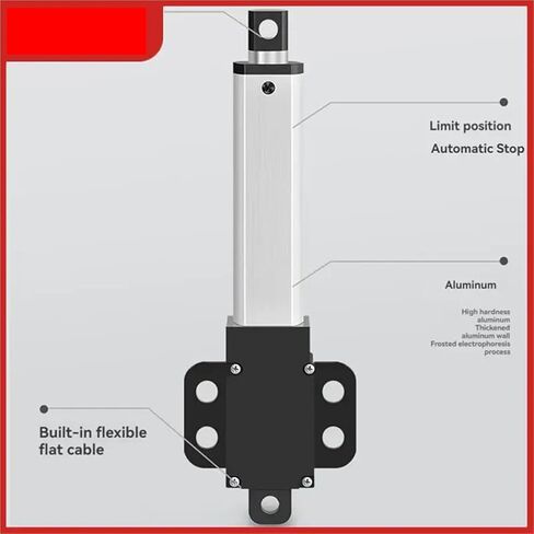 A74P-12V 150N المحرك الخطي الصغير 10 مللي متر السكتة الدماغية محرك خطي محرك كهربائي 4 مللي متر/ثانية سرعة قضيب دفع كهربائي للخزانات in Kuwait