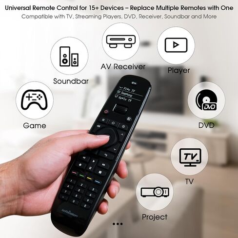 SofaBaton U2 Universal Remote (with Backlight), All-in-One Smart Universal Remote Control with Customized APP for TV/Soundbar/DVD/Blu-ray/Projector and More, Macro Buttons & Extended Infrared Range in Kuwait