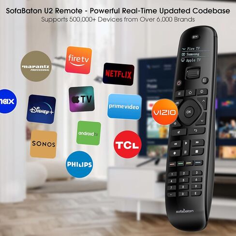 SofaBaton U2 Universal Remote (with Backlight), All-in-One Smart Universal Remote Control with Customized APP for TV/Soundbar/DVD/Blu-ray/Projector and More, Macro Buttons & Extended Infrared Range in Kuwait