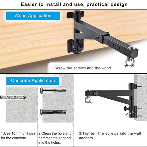 Kipika حقيبة ثقيلة شماعة مثبتة على الحائط، دعامة حقيبة ملاكمة شديدة التحمل للتدريب المنزلي وصالة الألعاب الرياضية، دعامة حقيبة ملاكمة قابلة للتعديل والتدوير للملاكمة، Muay Thai in Kuwait