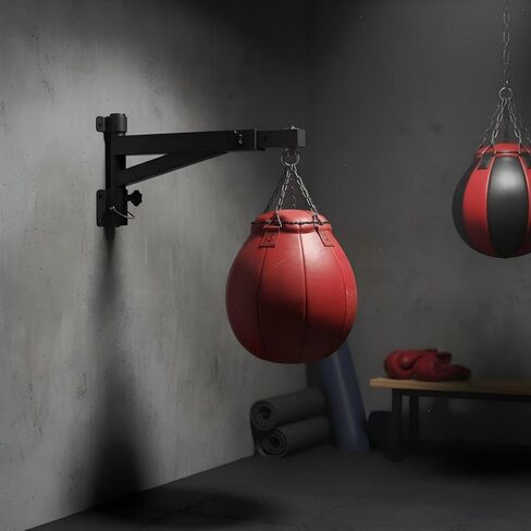Kipika حقيبة ثقيلة شماعة مثبتة على الحائط، دعامة حقيبة ملاكمة شديدة التحمل للتدريب المنزلي وصالة الألعاب الرياضية، دعامة حقيبة ملاكمة قابلة للتعديل والتدوير للملاكمة، Muay Thai in Kuwait