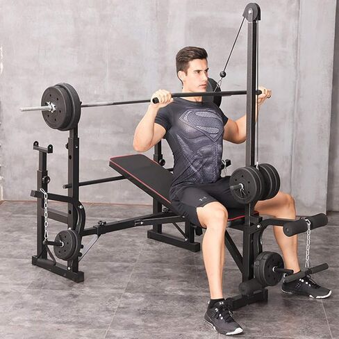 Olympic Bench Set, Bench Press for Full Body Workout & Home Gym Exercise, Fitness Machine Bench Strength Weights Equipment Without Barbell in Saudi Arabia
