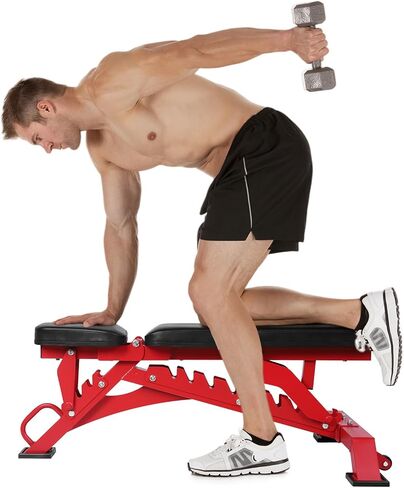 Weight Adjustable Workout for Home Gym Strength Training (Red) in Kuwait