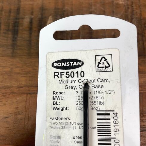 Ronstan RF5010 C-cleat Cam Cleat - متوسط ​​- رمادي مع قاعدة رمادية in Saudi Arabia