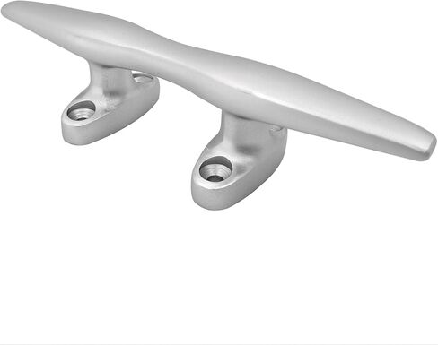 Boat Cleat Open Base Boat Cleat, 8"" Dock Cleat All Aluminum Boat Mooring Accessories,Installation Accessories Screws, silver in Saudi Arabia
