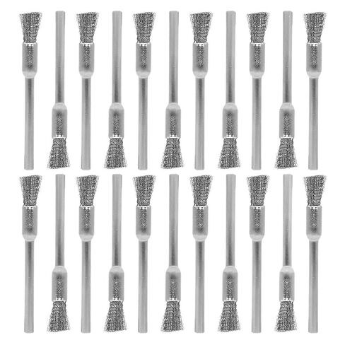 22PCS 3x5x50mm Steel Cleaning End Brush Pen Metal Rotary Tool for Polishing Timber and Metal Materials in Saudi Arabia