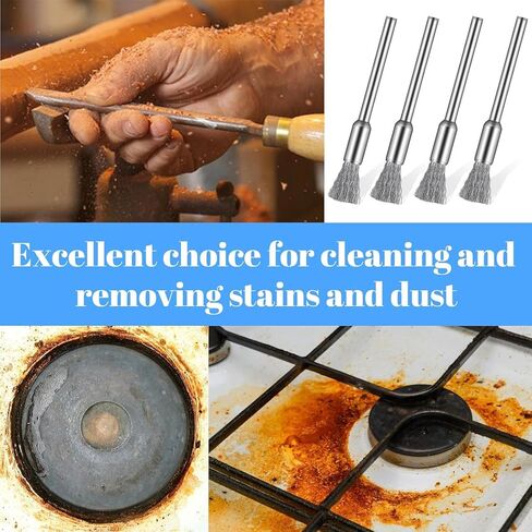 22PCS 3x5x50mm Steel Cleaning End Brush Pen Metal Rotary Tool for Polishing Timber and Metal Materials in Saudi Arabia