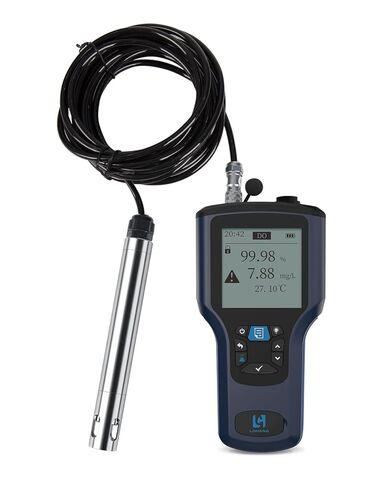 LOHAND Portable Fluorescent Dissolved Oxygen Meter, 0.01mg/L High Precision, Professional Digital Dissolved Oxygen Tester for Aquaculture/Wastewater Treatment, Range:0-20mg/L in Kuwait