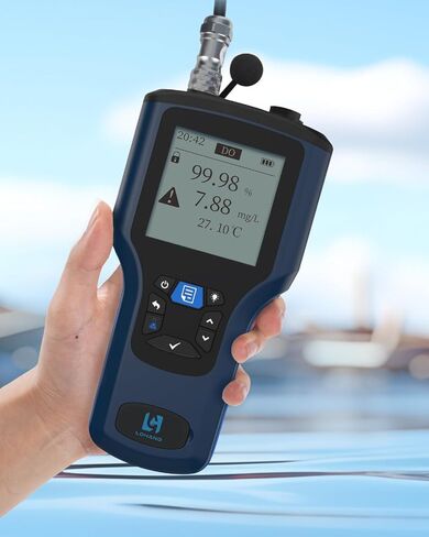 LOHAND Portable Fluorescent Dissolved Oxygen Meter, 0.01mg/L High Precision, Professional Digital Dissolved Oxygen Tester for Aquaculture/Wastewater Treatment, Range:0-20mg/L in Kuwait