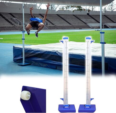 Portable High Jump Standards with Rollers - Professional High Jump Measurement Tool, Essential Training Equipment for Athletics Competitions and Meet Performance in Saudi Arabia
