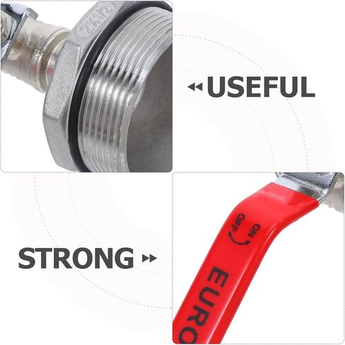 Garneck Water Drum Faucet Replacement with Leakproof Washer Brass IBC Tank Tap Adapter for Buckets Outdoor Garden Spigot Handle Valve for Industrial and Residential Use in Kuwait