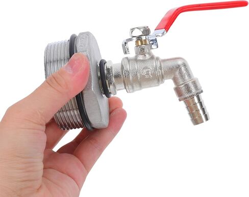 Garneck Water Drum Faucet Replacement with Leakproof Washer Brass IBC Tank Tap Adapter for Buckets Outdoor Garden Spigot Handle Valve for Industrial and Residential Use in Kuwait
