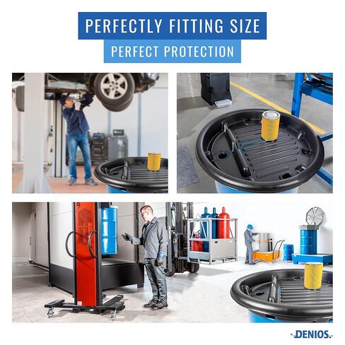 DENIOS® Drum Funnel - Extra Large Poly Drum Funnel for 55 Gallon Drums, Wide Mouth Design for Easy Pouring, Large Funnel for Liquids, Durable & Chemical Resistant in Kuwait