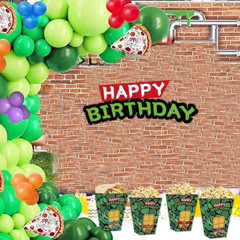 Cartoon Turtle Popcorn Boxes 20pcs Turtle Family Birthday Decorations Snack Treat Boxes for Super Turtle Theme Birthday Party Supplies in Saudi Arabia